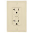 Radiant Spec-Grade Tamper-Resistant Self-Test Duplex GFCI Receptacle, NEMA 5-20R - Ivory (20A)