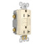 Radiant Spec-Grade Tamper-Resistant Self-Test Duplex GFCI Receptacle, NEMA 5-20R - Light Almond (20A)