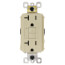Radiant Spec-Grade Weather-Resistant Self-Test Duplex GFCI Receptacle, NEMA 5-20R - Ivory (20A)