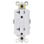 Radiant Spec-Grade Weather-Resistant Self-Test Duplex GFCI Receptacle, NEMA 5-20R - White (20A)