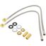 E-Z Install Wall Mount Stainless Steel Water Line Kit, 3/8", 30" Long, (Includes Mounting Hardware), 21-445L