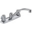 Classic Two Handle Kitchen Faucet, 3-Hole Install (Chrome)