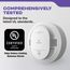Battery Powered Combination Smoke and Carbon Monoxide Detector w/ Alarm LED Warning Lights & Voice Alerts