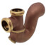 2" IPS x 1-1/2" SJ nut Swing “Tee" Trap (Rough Brass)