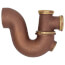 2" IPS x 1-1/2" SJ nut Swing “Tee" Trap (Rough Brass)