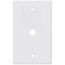 1-Gang Telephone & Coaxial Cable Wall Plate, Standard Size, Thermoset - White