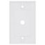 1-Gang Telephone & Coaxial Cable Wall Plate, Standard Size, Thermoset - White