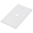 1-Gang Telephone & Coaxial Cable Wall Plate, Standard Size, Thermoset - White