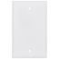 1-Gang Blank Box Mount Wall Plate, Standard Size, Thermoset - White