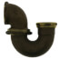 1-1/2" IPS x 1-1/2" SJ Nut, Less Cleanout LA Pattern Trap (Rough Brass)