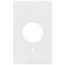 1-Gang Single Receptacle Wall Plate, Standard Size, Thermoset - White