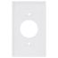 1-Gang Single Receptacle Wall Plate, Standard Size, Thermoset - White