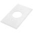 1-Gang Single Receptacle Wall Plate, Standard Size, Thermoset - White
