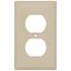 1-Gang Duplex Receptacle Wall Plate, Standard Size, Thermoset - Ivory