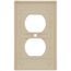 1-Gang Duplex Receptacle Wall Plate, Standard Size, Thermoset - Ivory
