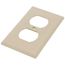 1-Gang Duplex Receptacle Wall Plate, Standard Size, Thermoset - Ivory