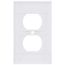 1-Gang Duplex Receptacle Wall Plate, Standard Size, Thermoset - White