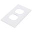 1-Gang Duplex Receptacle Wall Plate, Standard Size, Thermoset - White