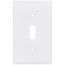 1-Gang Toggle Wall Plate, Standard Size, Thermoset - White