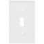 1-Gang Toggle Wall Plate, Standard Size, Thermoset - White