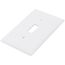 1-Gang Toggle Wall Plate, Standard Size, Thermoset - White