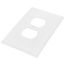 1-Gang Duplex Receptacle Wall Plate, Oversize, Thermoset - White
