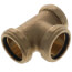 1-1/2" 3-Way Tee with Nut & Washer (Rough Brass)