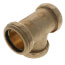 1-1/2" 3-Way Tee with Nut & Washer (Rough Brass)