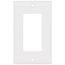 1-Gang Decorator & GFCI Wall Plate, Standard Size, Thermoset - White