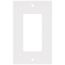 1-Gang Decorator & GFCI Wall Plate, Standard Size, Thermoset - White