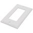 1-Gang Decorator & GFCI Wall Plate, Standard Size, Thermoset - White