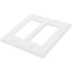 2-Gang Decorator & GFCI Wall Plate, Standard Size, Thermoset - White