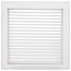 14" x 14" (Wall Opening Size) White Steel Fixed-Bar Filter Grille (96AFB Series)