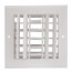 6" x 6" (Wall Opening Size) Three-Way White Sidewall/Ceiling Register (A613MS Series)