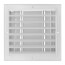 8" x 8" (Wall Opening Size) Three-Way White Sidewall/Ceiling Register (A613MS Series)