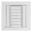 8" x 8" (Wall Opening Size) Three-Way White Sidewall/Ceiling Register (A613MS Series)
