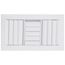 12" x 6" (Wall Opening Size) Three-Way White Sidewall/Ceiling Register W (A613MS Series)