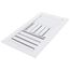 12" x 6" (Wall Opening Size) Three-Way White Sidewall/Ceiling Register W (A613MS Series)