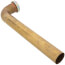 1-1/2" x 12" Rough Brass Slip Joint Waste Bend, 22 GA