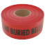 SHIELDTEC Red "Caution Electric Line Buried Below" Tape (3" x 1000 Ft)