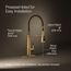 Simplice Semi-Professional 1-Handle Pull Out Kitchen Faucet with Spray (Moderne Brass), K-22033-2MB