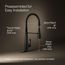 Simplice Semi-Professional 1-Handle Pull Out Kitchen Faucet with Spray (Matte Black), K-22033-BL