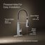 Simplice Semi-Professional 1-Handle Pull Out Kitchen Faucet with Spray (Polished Chrome), K-22033-CP
