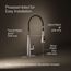 Simplice Semi-Professional 1-Handle Pull Out Kitchen Faucet with Spray (Stainless Steel), K-22033-VS