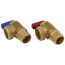 1/2" Fem. Solder or 1/2" MIP x Male Hose Boiler Drain, Pack of 2 (Rough Brass)