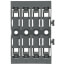 4-Gang Mounting Carrier for Levered Inline Splicing Connectors (Gray)