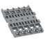 5-Gang Mounting Carrier for Levered Inline Splicing Connectors (Gray)