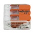 3-Conductor Compact Splicing Lever Nut Connector, 24-12 AWG (Box of 50)