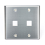 Stainless Steel Quickport, Wallplate, Dual Gang, 2-port