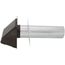 3" Brown Plastic Preferred Hood Vent w/ Tail Pipe